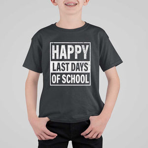 Graduation T Shirt For Kid Happy Last Days Of School Vintage TS11 Black Print Your Wear