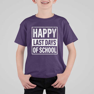 Graduation T Shirt For Kid Happy Last Days Of School Vintage TS11 Purple Print Your Wear