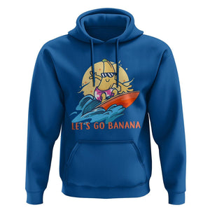 Funny Bananas Hoodie Let's Go Banana Surfing Summer Vacation TS11 Royal Blue Print Your Wear