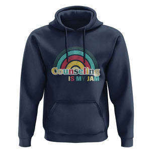 Mental Illness Awareness Hoodie Couseling Is My Jam Retro Groove Rainbow TS11 Navy Print Your Wear
