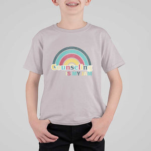 Mental Illness Awareness T Shirt For Kid Couseling Is My Jam Retro Groove Rainbow TS11 Ice Gray Print Your Wear