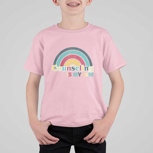 Mental Illness Awareness T Shirt For Kid Couseling Is My Jam Retro Groove Rainbow TS11 Light Pink Print Your Wear