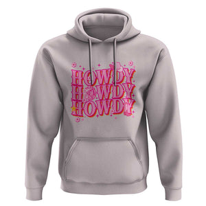 Funny Cowboy Hoodie Howdy Western Country Pink Retro Disco Ball TS11 Ice Gray Print Your Wear