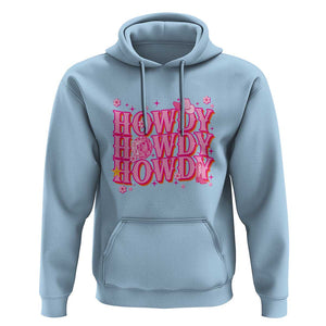 Funny Cowboy Hoodie Howdy Western Country Pink Retro Disco Ball TS11 Light Blue Print Your Wear