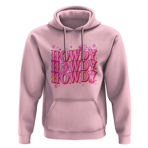 Funny Cowboy Hoodie Howdy Western Country Pink Retro Disco Ball TS11 Light Pink Print Your Wear