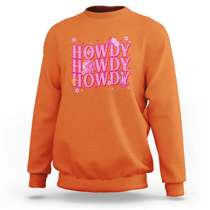 Funny Cowboy Sweatshirt Howdy Western Country Pink Retro Disco Ball TS11 Orange Print Your Wear