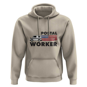 Postal Worker Hoodie USA Flag Patriotic Mailman Mail Lady TS11 Sand Print Your Wear