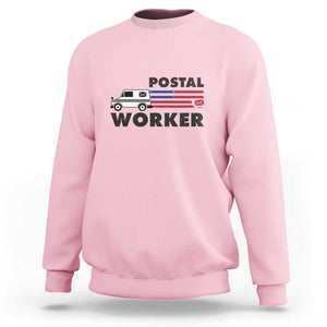 Postal Worker Sweatshirt USA Flag Patriotic Mailman Mail Lady TS11 Light Pink Print Your Wear