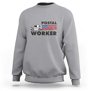 Postal Worker Sweatshirt USA Flag Patriotic Mailman Mail Lady TS11 Sport Gray Print Your Wear