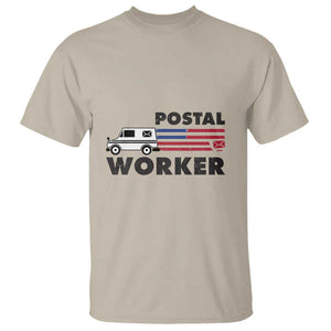 Postal Worker T Shirt USA Flag Patriotic Mailman Mail Lady TS11 Sand Print Your Wear