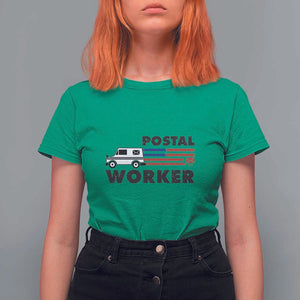 Postal Worker T Shirt For Women USA Flag Patriotic Mailman Mail Lady TS11 Irish Green Print Your Wear