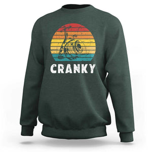 Fishing Lover Sweatshirt Cranky Vintage Retro Crankbait Fishermen TS11 Dark Forest Green Print Your Wear