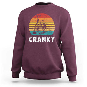 Fishing Lover Sweatshirt Cranky Vintage Retro Crankbait Fishermen TS11 Maroon Print Your Wear