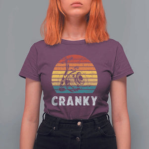 Fishing Lover T Shirt For Women Cranky Vintage Retro Crankbait Fishermen TS11 Maroon Print Your Wear