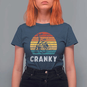 Fishing Lover T Shirt For Women Cranky Vintage Retro Crankbait Fishermen TS11 Navy Print Your Wear