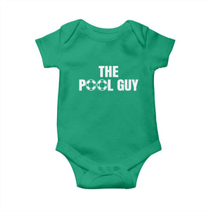 Funny Swimming Lover Baby Onesie The Pool Guy Expert TS11 Irish Green Print Your Wear
