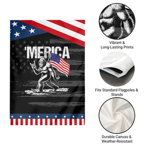 Funny 4th Of July Bigfoot Merica Garden Flag Patriotic Sasquatch American US Flag TS11 Print Your Wear