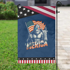 Funny Bigfoot Merica 4th Of July Garden Flag American Flag Patriotic Sasquatch TS11 Classic Blue Black Print Your Wear