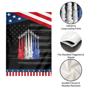 Funny Fighter Jet Airplane American Flag 4th Of July Patriotic Garden Flag TS11 Print Your Wear