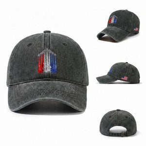 Funny Fighter Jet Airplane American Flag 4th Of July Washed Cotton Baseball Cap TS11 Washed Cap Universal Fit Dark Green Print Your Wear