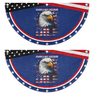 Funny 4th Of July DILF Damn I Love Freedom Patriotic Fan Flag Vintage Bald Eagle 4th Of July