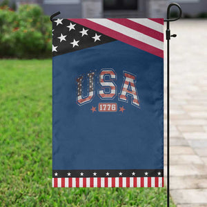 Funny USA 1776 Patriotic 4th of July American Flag Garden Flag TS11 Classic Blue Black Print Your Wear