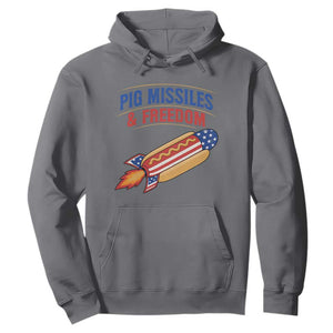 Pig Missiles And Freedom Hot Dog 4th of July Humor Hoodie