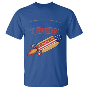 Pig Missiles And Freedom Hot Dog 4th of July Humor T Shirt