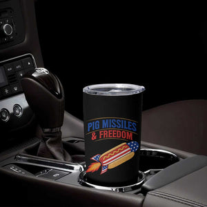 Pig Missiles And Freedom Hot Dog 4th of July Humor Tumbler Cup TS11 Print Your Wear