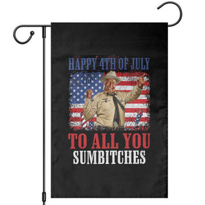 Happy 4th of July To All You Sumbitches Garden Flag Funny Smokey Patriotic American 70s Movie The Bandit TS11 Black Print Your Wear