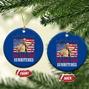 Happy 4th of July To All You Sumbitches Ceramic Ornament Funny Smokey Patriotic American 70s Movie The Bandit TS11 1pc Blue Print Your Wear