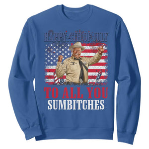 Happy 4th of July To All You Sumbitches Sweatshirt Funny Smokey Patriotic American 70s Movie The Bandit