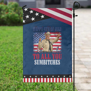 Happy 4th of July To All You Sumbitches Patriotic Garden Flag Funny Smokey Patriotic American 70s Movie The Bandit TS11 Classic Blue Black Print Your Wear