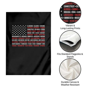 50 US States 4th of July Vintage American Flag Garden Flag