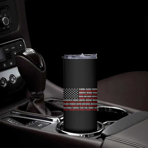 50 US States 4th of July Vintage American Flag Skinny Tumbler