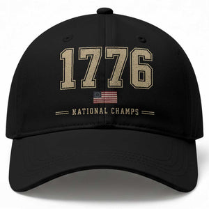 1776 National Champs 250th Anniversary USA 4th of July Baseball Cap TS11 Print Your Wear