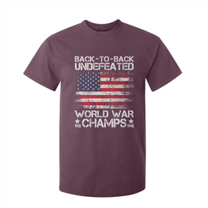 Back To Back Undefeated World War Champs 4th Of July T Shirt For Kid 1918 1945 US History