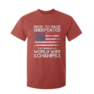 Back To Back Undefeated World War Champs 4th Of July T Shirt For Kid 1918 1945 US History
