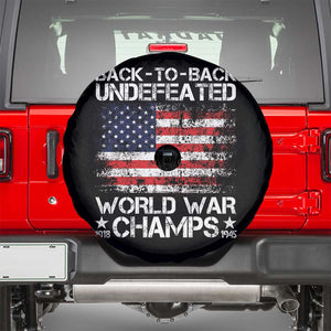 Back To Back Undefeated World War Champs 4th Of July Spare Tire Cover 1918 1945 US History