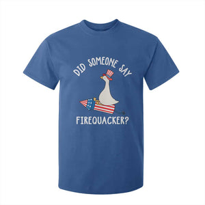 Patriotic Silly Goose 4th of July T Shirt For Kid Did Someone Say Firequacker