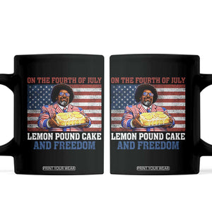 Lemon Pound Cake And Freedom Coffee Mug 4th of July Hip Hop Edgy Humor Rap Fan