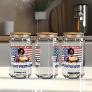 Lemon Pound Cake And Freedom Glass Can 4th of July Hip Hop Edgy Humor Rap Fan
