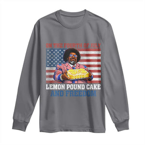 Lemon Pound Cake And Freedom Long Sleeve Shirt 4th of July Hip Hop Edgy Humor Rap Fan