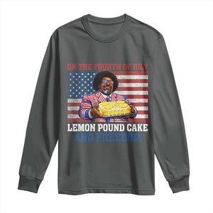 Lemon Pound Cake And Freedom Long Sleeve Shirt 4th of July Hip Hop Edgy Humor Rap Fan