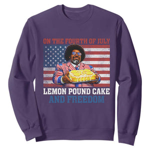 Lemon Pound Cake And Freedom Sweatshirt 4th of July Hip Hop Edgy Humor Rap Fan