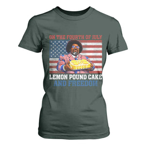 Lemon Pound Cake And Freedom T Shirt For Women 4th of July Hip Hop Edgy Humor Rap Fan