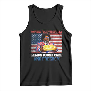 Lemon Pound Cake And Freedom Tank Top 4th of July Hip Hop Edgy Humor Rap Fan