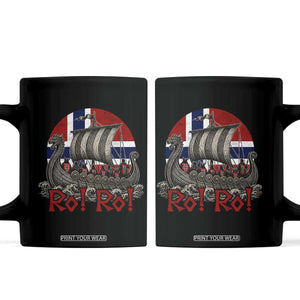 Ro Ro Norway Coffee Mug Norwegian Viking Row Longship Norge Football Fan TS11 Black Print Your Wear