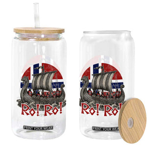 Ro Ro Norway Glass Can Norwegian Viking Row Longship Norge Football Fan TS11 Print Your Wear