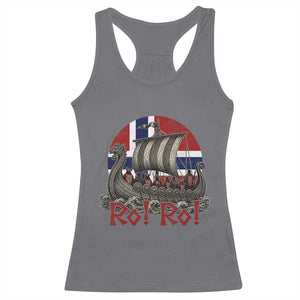Ro Ro Norway Racerback Tank Top Norwegian Viking Row Longship Norge Football Fan TS11 Charcoal Print Your Wear